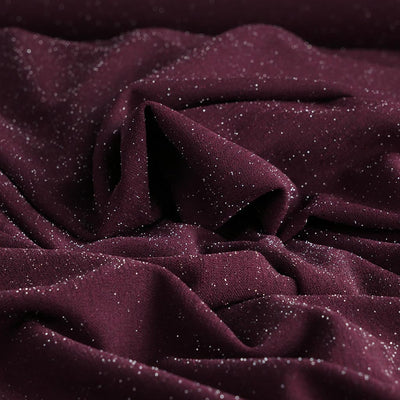 Sparks - Mulberry Scuba Crystal Crepe Stretch Fabric