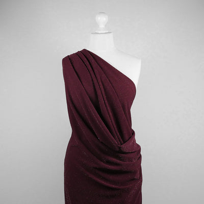 Sparks - Mulberry Scuba Crystal Crepe Stretch Fabric