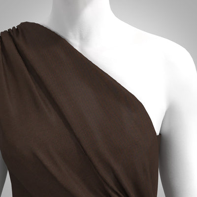 Turin - Cedar Brown Twill Viscose Rich Ponte de Roma Stretch Fabric