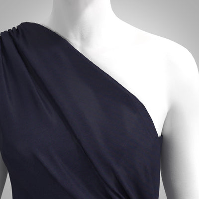 Turin - Navy Twill Viscose Rich Ponte de Roma Stretch Fabric