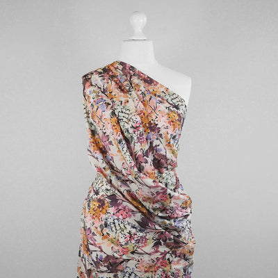 Crepe de Chine 5505 - Plum, Lupins Woven Fabric from John Kaldor Mannequin Wide Image from Patternsandplains.com