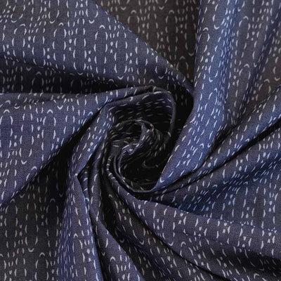 Denim Print Casted Loops Cotton Woven Fabric by Art Gallery Fabrics Detail Swirl Image from Patternsandplains.com