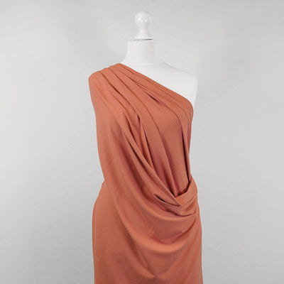 Fuji - Sandstone Bamboo and Elastane Rib Knit Fabric Mannequin Wide Image from Patternsandplains.com