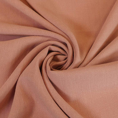 Liege - Melon Pink Viscose Linen Silky Noil Woven Fabric Detail Swirl Image from Patternsandplains.com