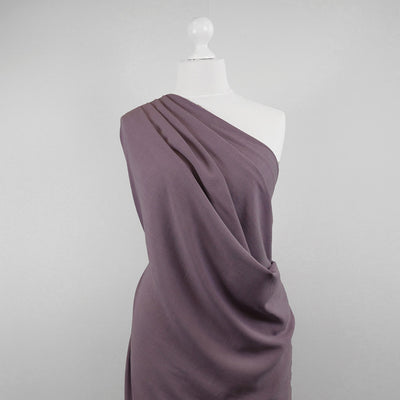 Liege - Pale Purple Viscose Linen Silky Noil Woven Fabric Mannequin Close Up Image from Patternsandplains.com