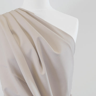 Milan - Porcelain Viscose Rich Ponte de Roma Fabric Mannequin Close Up Image from Patternsandplains.com