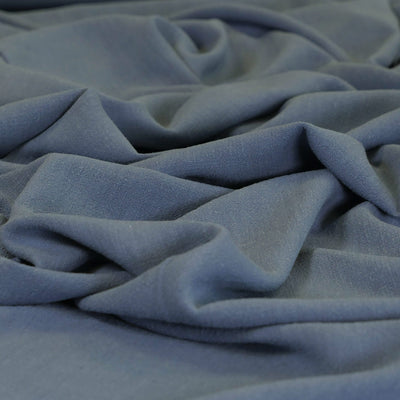 Spa - Airforce Blue, Viscose and Linen Woven Fabric Feature Image from Patternsandplains.com