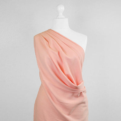 Spa - Peach, Viscose and Linen Woven Fabric Mannequin Close Up Image from Patternsandplains.com