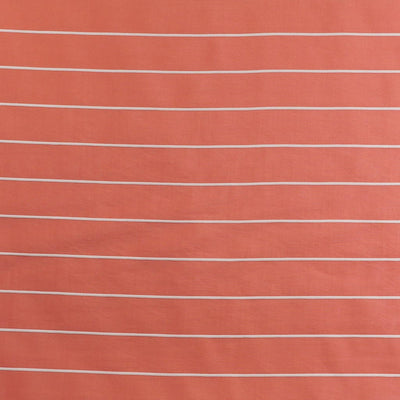 Vancouver - Coral Rails Jacquard Stripe Woven Fabric Main Image from Patternsandplains.com