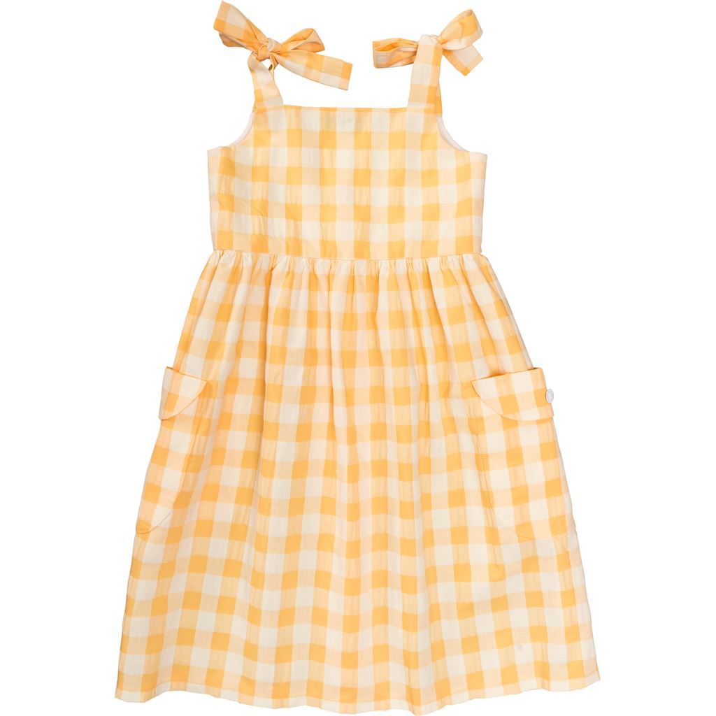 Burda Style Pattern 9304 Childrens Pinafore Dress with Front Button Fastening Gathered Skirt B9304 Image 4 From Patternsandplains.com