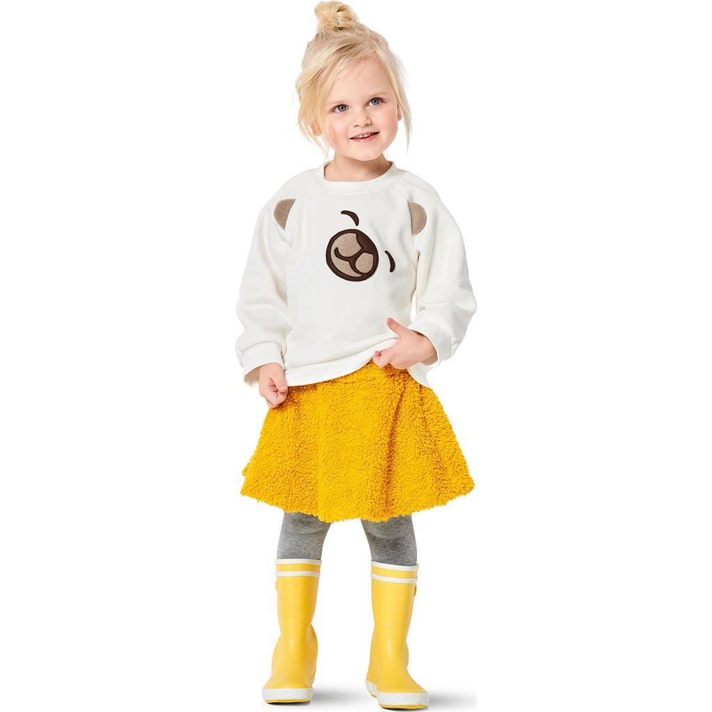 Burda Style Pattern B9307 Childrens Skirts Flared Pull On with Trim and Strap Options 9307 Image 2 From Patternsandplains.com