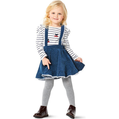 Burda Style Pattern B9307 Childrens Skirts Flared Pull On with Trim and Strap Options 9307 Image 5 From Patternsandplains.com