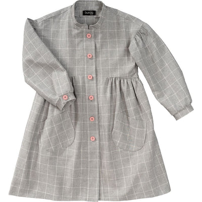 Burda Style Pattern B9309 Childrens Dresses Buttons at Front with Trim and Pocket Variations 9309 Image 3 From Patternsandplains.com