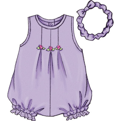 Butterick Pattern B3405 Infants Dress Top Romper Panties Hat and Headband 3405 Image 8 From Patternsandplains.com