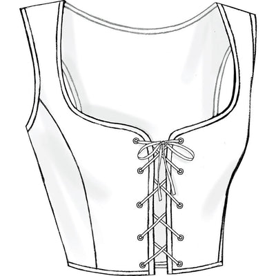 Butterick Pattern B4669 Misses Laced Corsets with Peplum Variations 4669 Image 3 From Patternsandplains.com