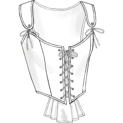 Butterick Pattern B4669 Misses Laced Corsets with Peplum Variations 4669 Image 5 From Patternsandplains.com