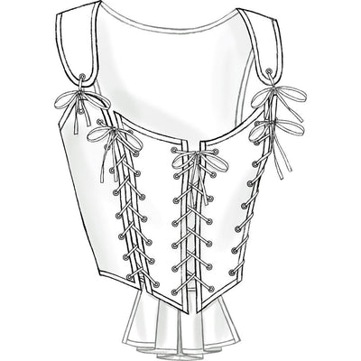Butterick Pattern B4669 Misses Laced Corsets with Peplum Variations 4669 Image 6 From Patternsandplains.com