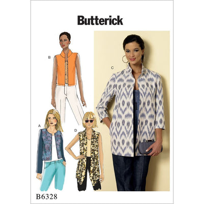 Butterick Pattern B6328 Misses Open Front Jackets 6328 Image 1 From Patternsandplains.com
