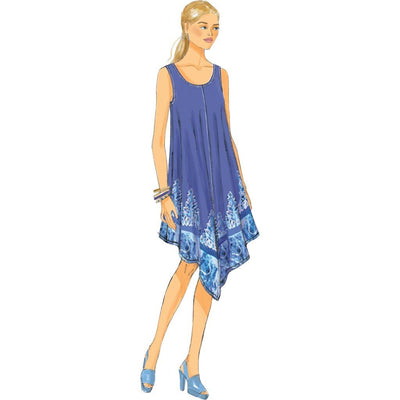 Butterick Pattern B6350 Misses Sleeveless and Cold Shoulder Dresses 6350 Image 4 From Patternsandplains.com