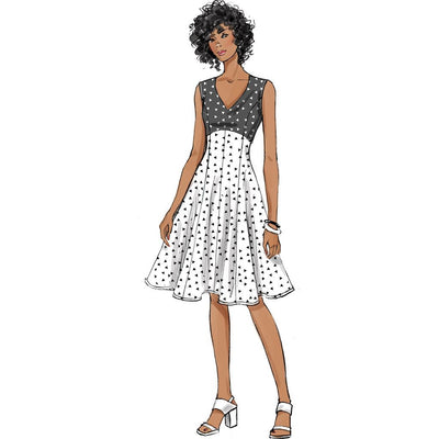 Butterick Pattern B6448 Misses Fit and Flare Empire Waist Dresses 6448 Image 3 From Patternsandplains.com