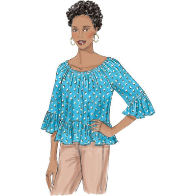 Butterick Pattern B6455 Misses Gathered Raglan Sleeve Tops 6455 Image 4 From Patternsandplains.com