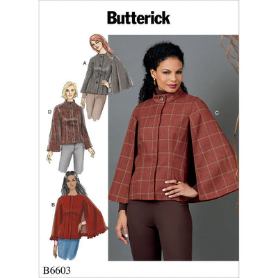 Butterick Pattern B6603 Misses Cape 6603 Image 1 From Patternsandplains.com