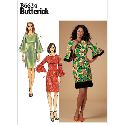 Butterick Pattern B6624 Misses Misses Petite Womens Womens Petite Dress 6624 Image 1 From Patternsandplains.com