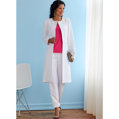 Butterick Pattern B6740 Misses Jacket Coat Top and Pants 6740 Image 2 From Patternsandplains.com