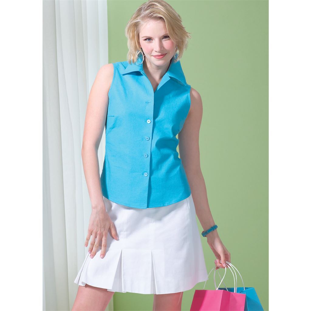 Butterick Pattern B6753 Misses Misses Petite Button Down Shirts 6753 Image 4 From Patternsandplains.com