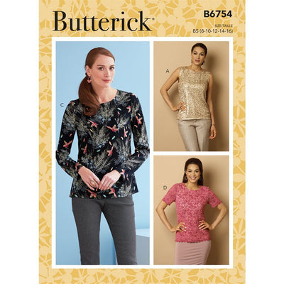 Butterick Pattern B6754 Misses Keyhole Closure Tops 6754 Image 1 From Patternsandplains.com