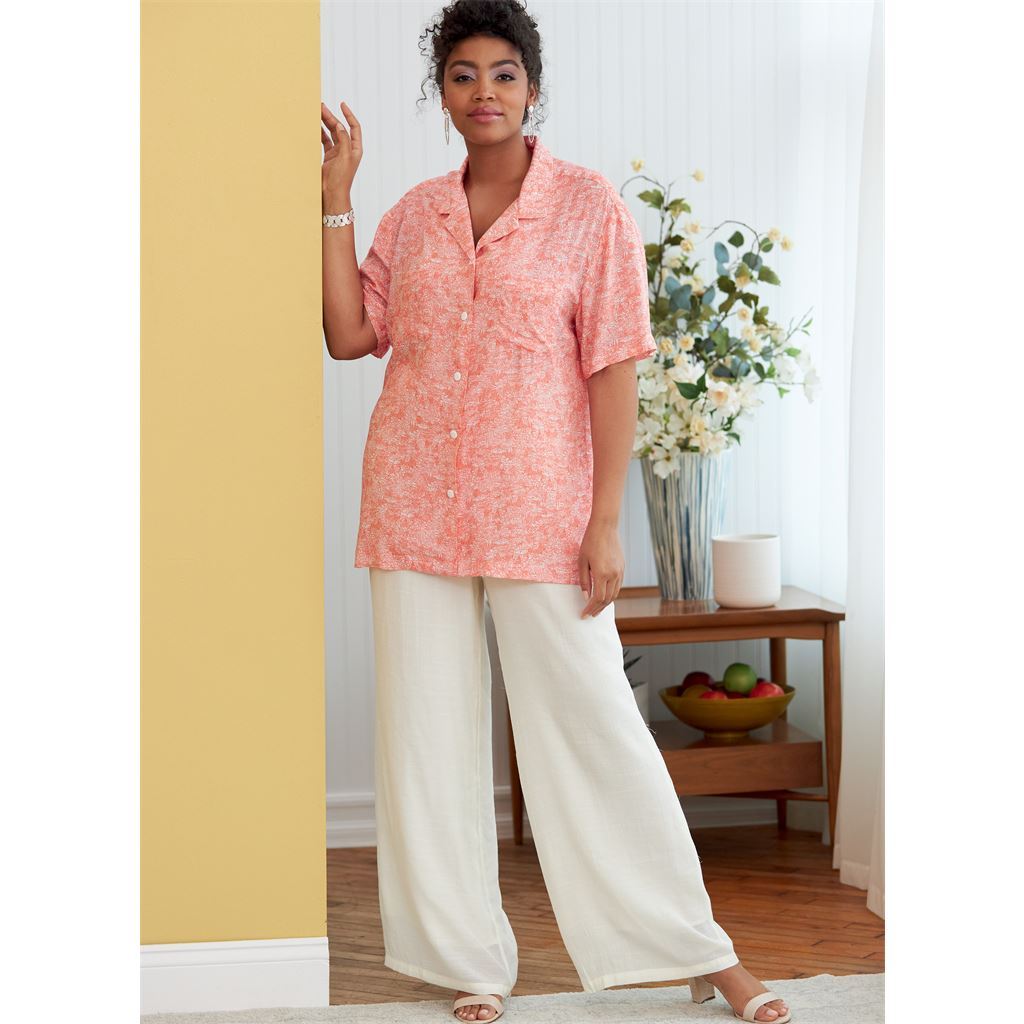 Butterick Pattern B6846 Unisex Button Down Shirts 6846 Image 5 From Patternsandplains.com