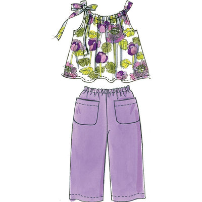 McCall's Pattern M5797 Childrens Girls Tops Dresses Shorts and Pants 5797 Image 4 From Patternsandplains.com.jpg
