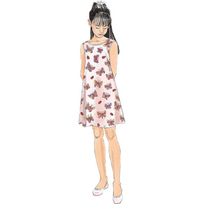 McCall's Pattern M6098 Girls Dresses In 2 Lengths 6098 Image 5 From Patternsandplains.com.jpg