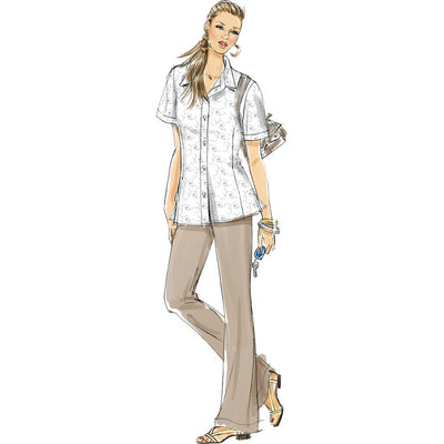 McCall's Pattern M6124 Misses Miss Petite Womens Womens Petite Shirts In 3 Lengths 6124 Image 6 From Patternsandplains.com.jpg
