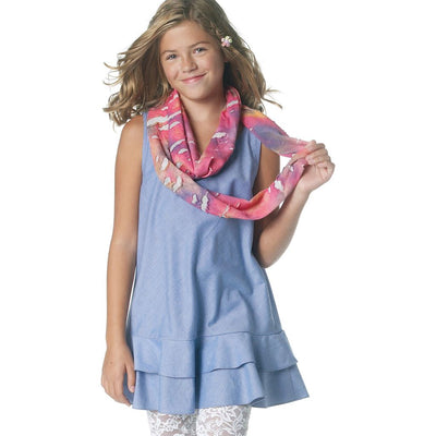 McCall's Pattern M6275 Girls Girls Plus Dresses Scarf and Leggings 6275 Image 2 From Patternsandplains.com.jpg