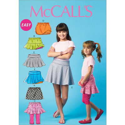 McCall's Pattern M6918 Childrens Girls Skorts 6918 Image 1 From Patternsandplains.com