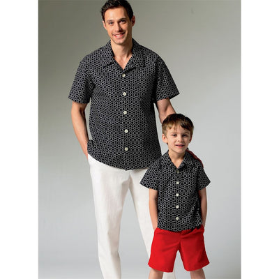 McCall's Pattern M6972 Mens Boys Shirt Shorts and Pants 6972 Image 2 From Patternsandplains.com.jpg