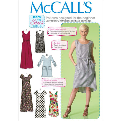 McCall's Pattern M7120 Misses Dresses and Belt 7120 Image 1 From Patternsandplains.com