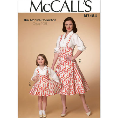 McCall's Pattern M7184 Misses Childrens Girls Top and Jumper 7184 Image 1 From Patternsandplains.com