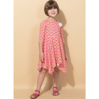 McCall's Pattern M7309 Childrens Girls Handkerchief Hem Dresses 7309 Image 2 From Patternsandplains.com.jpg