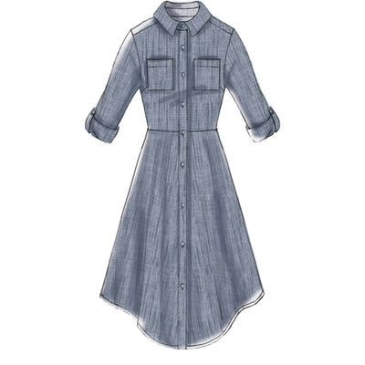 McCall's Pattern M7351 Misses Shirtdresses with Pockets and Belt 7351 Image 5 From Patternsandplains.com.jpg