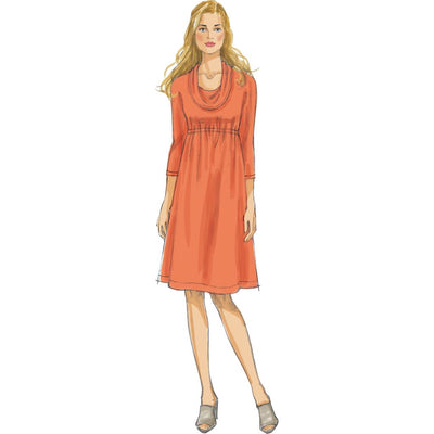 McCall's Pattern M7353 Misses Raised Elastic Waist Top and Dresses 7353 Image 4 From Patternsandplains.com.jpg