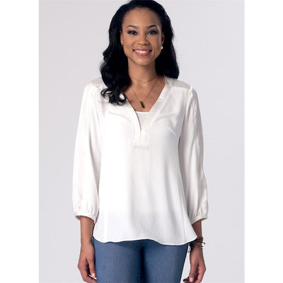 McCall's Pattern M7357 Misses Banded Tops with Yoke 7357 Image 2 From Patternsandplains.com.jpg