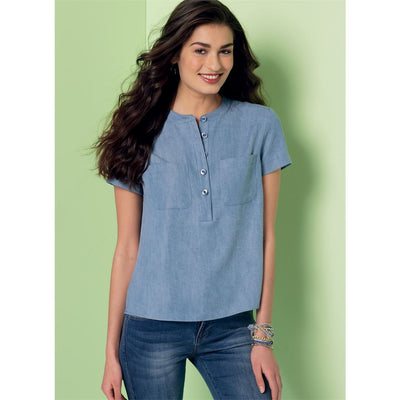 McCall's Pattern M7360 Misses Henley Tops 7360 Image 2 From Patternsandplains.com.jpg