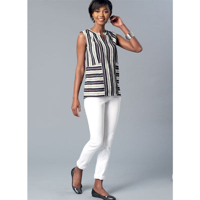 McCall's Pattern M7390 Misses Split Neck Seam Detail Tops 7390 Image 6 From Patternsandplains.com.jpg