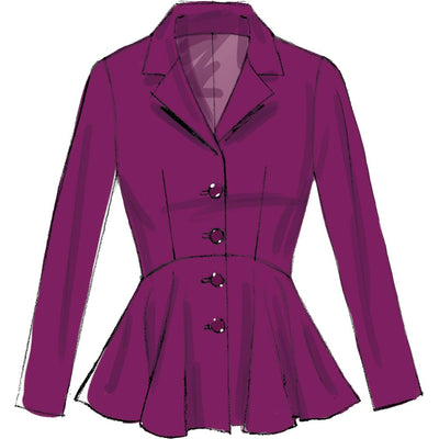 McCall's Pattern M7513 Misses Notch Collar Peplum Jackets 7513 Image 4 From Patternsandplains.com.jpg