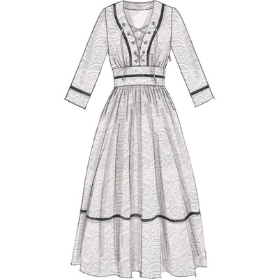 McCall's Pattern M7537 Misses Banded Gathered Waist Dresses 7537 Image 5 From Patternsandplains.com.jpg