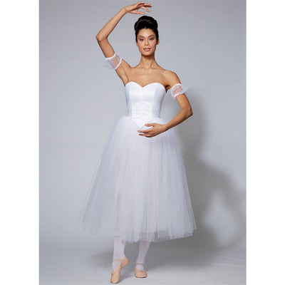 McCall's Pattern M7615 Misses Ballet Costumes with Fitted Boned Bodice and Skirt and Sleeve Variations 7615 Image 2 From Patternsandplains.com.jpg