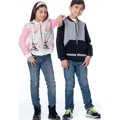 McCall's Pattern M7619 Childrens Girls Boys Bomber Jackets 7619 Image 2 From Patternsandplains.com.jpg