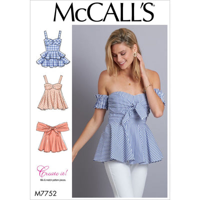 McCall's Pattern M7752 Misses Tops 7752 Image 1 From Patternsandplains.com